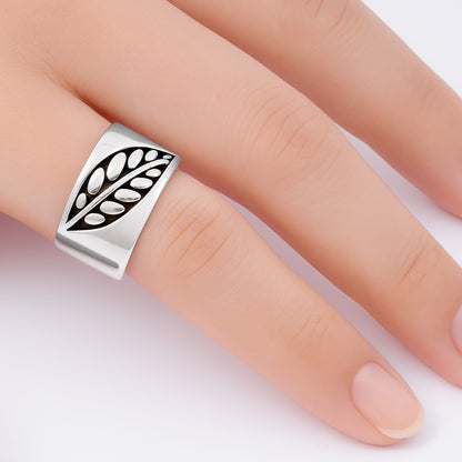 Silver Ring - Leaf