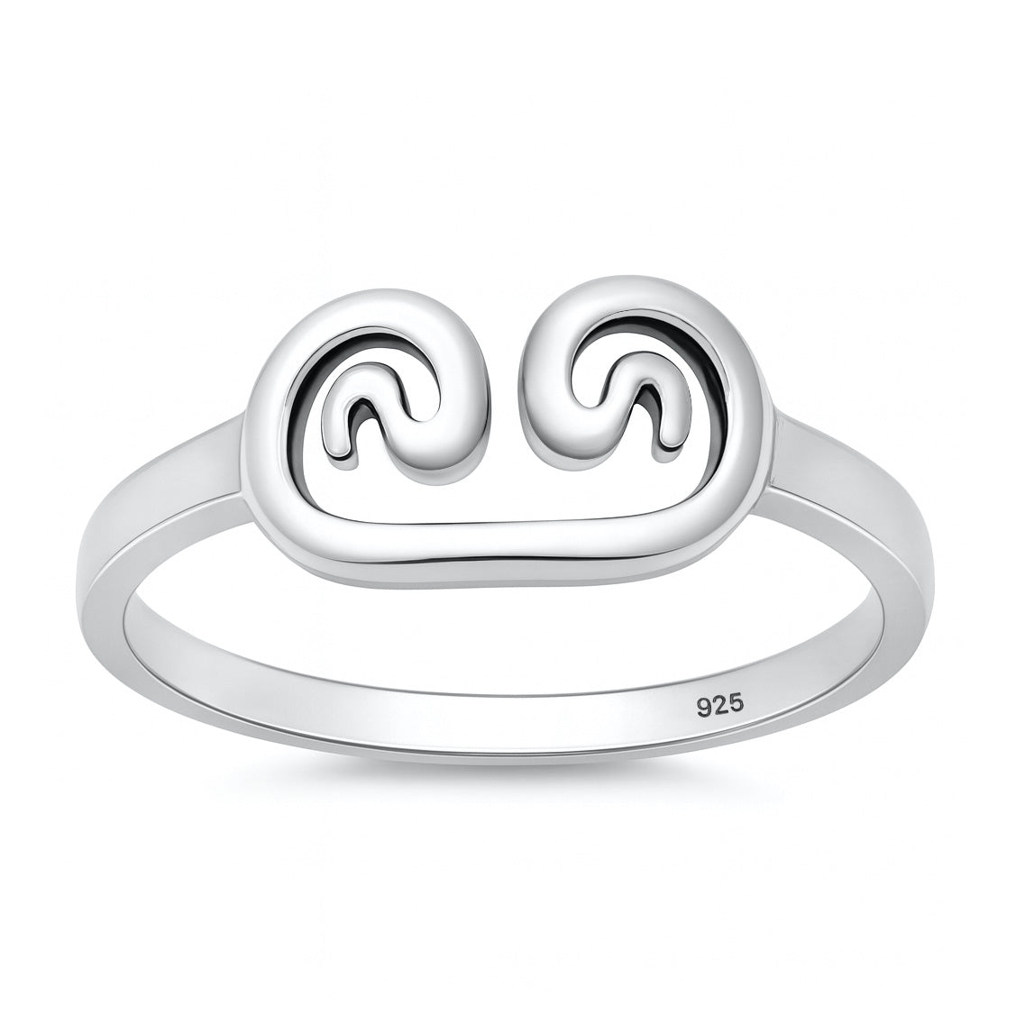 Silver Double Spiral Ring