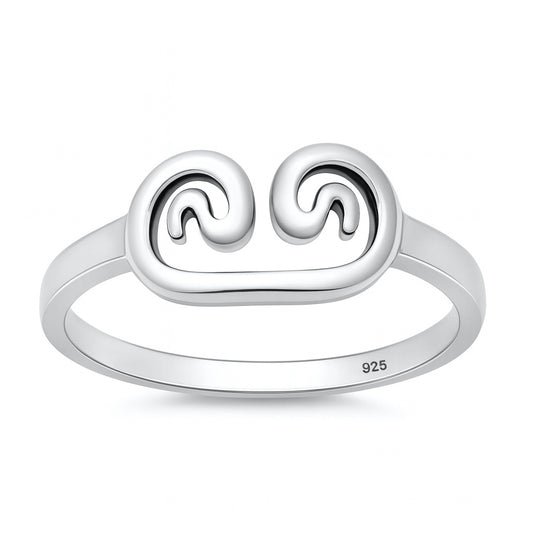 Silver Double Spiral Ring
