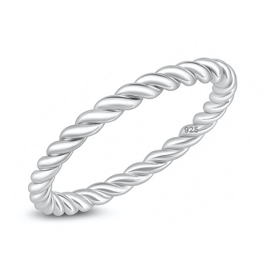 Silver Twisted Rope Ring