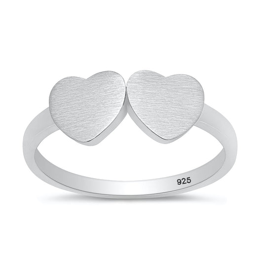 Silver Ring - Two Hearts