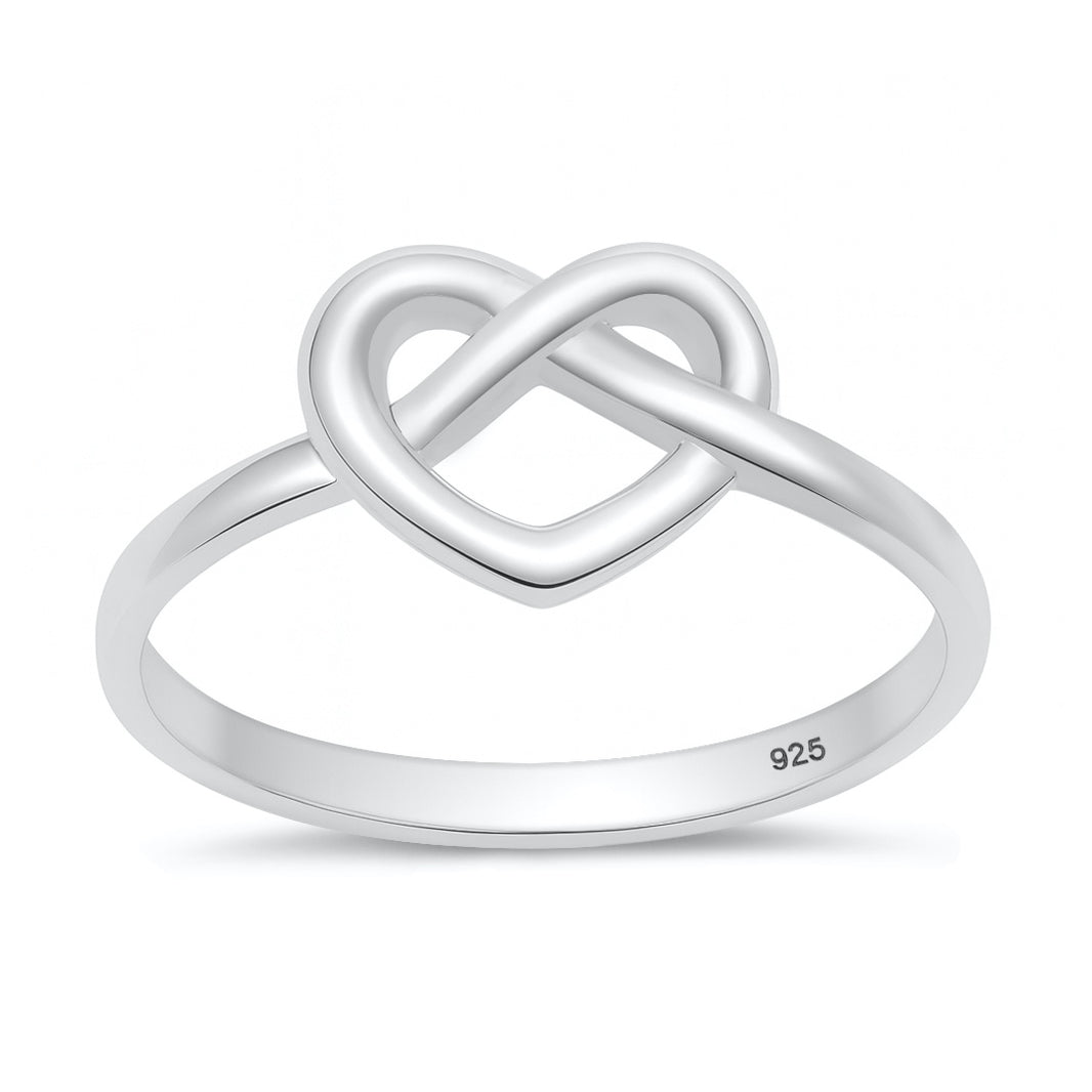 Silver Ring - Pretzel Heart