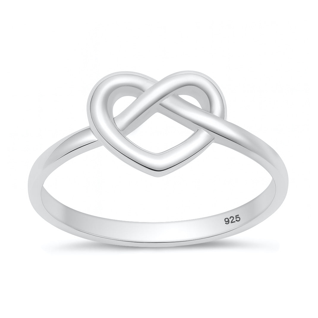 Silver Ring - Pretzel Heart