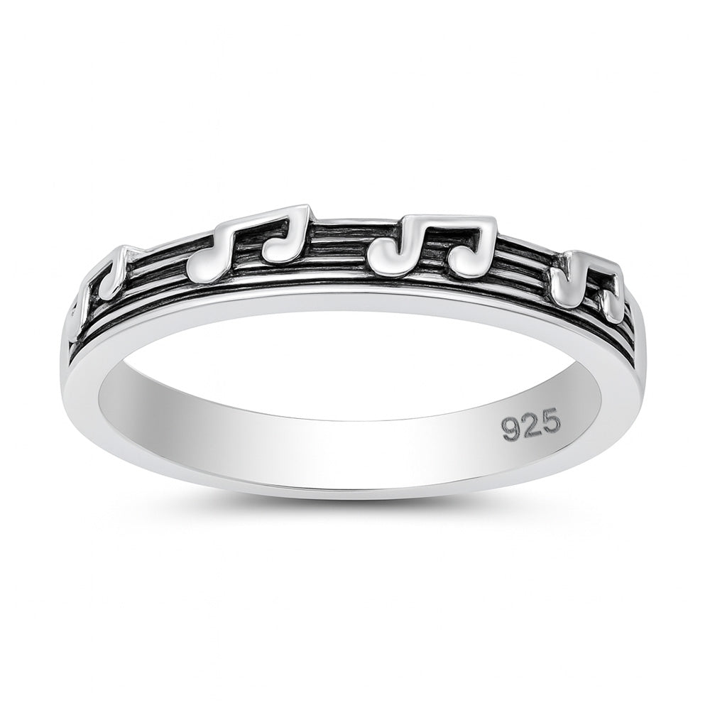 Silver Ring - Music Note