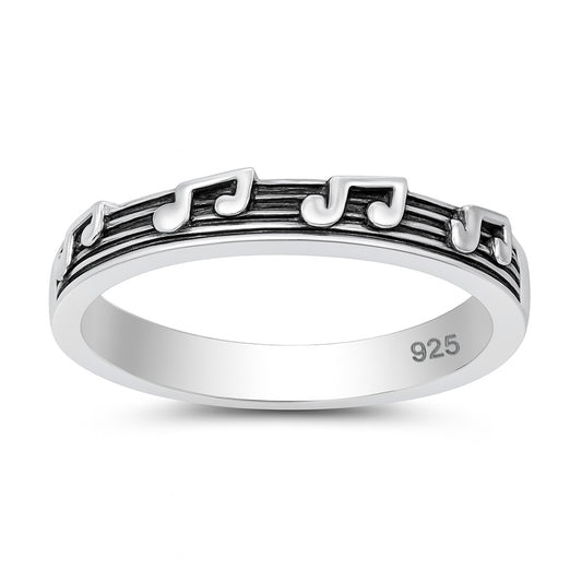 Silver Ring - Music Note