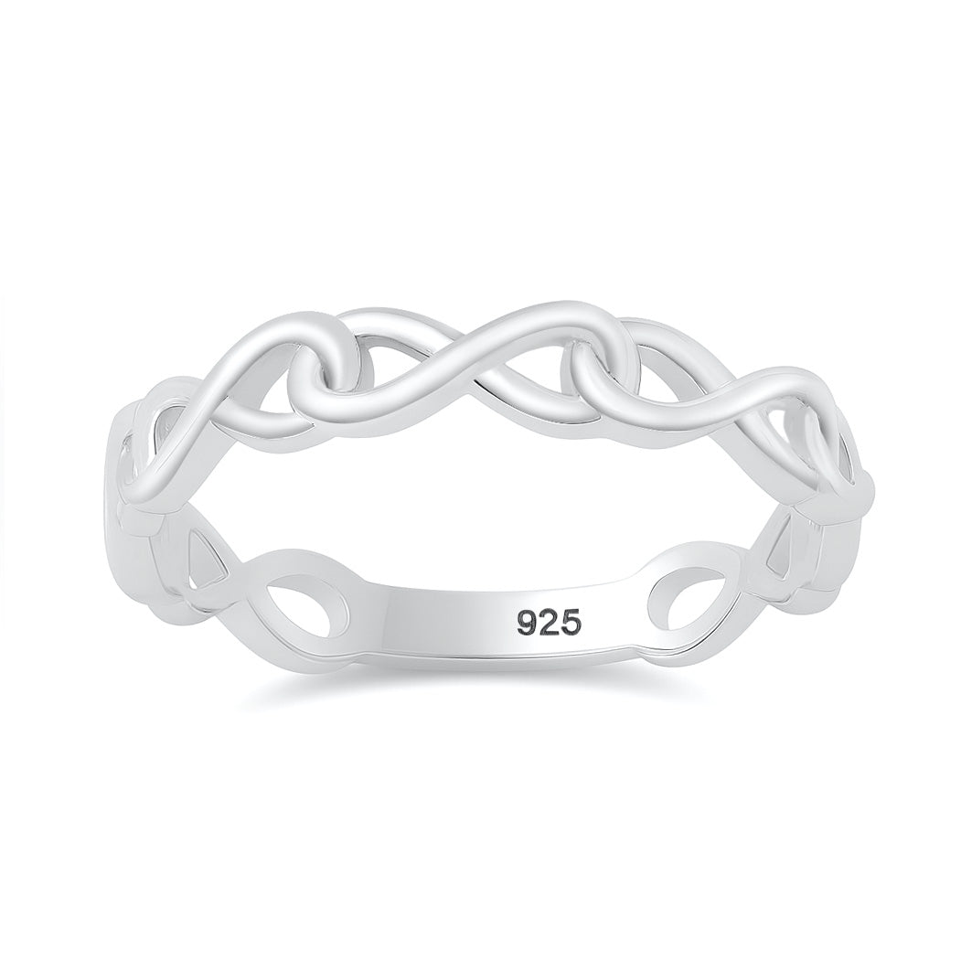 Silver Infinity Link Ring