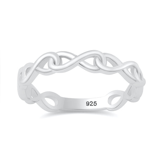 Silver Infinity Link Ring