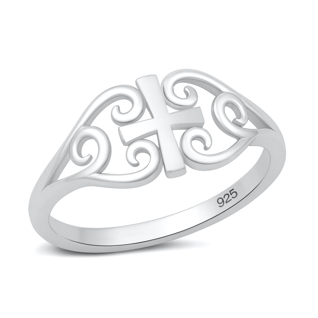 Silver Ring - Medieval Cross