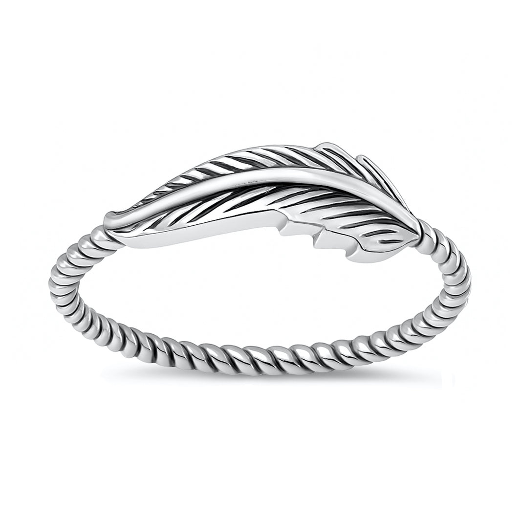 Silver Ring - Feather