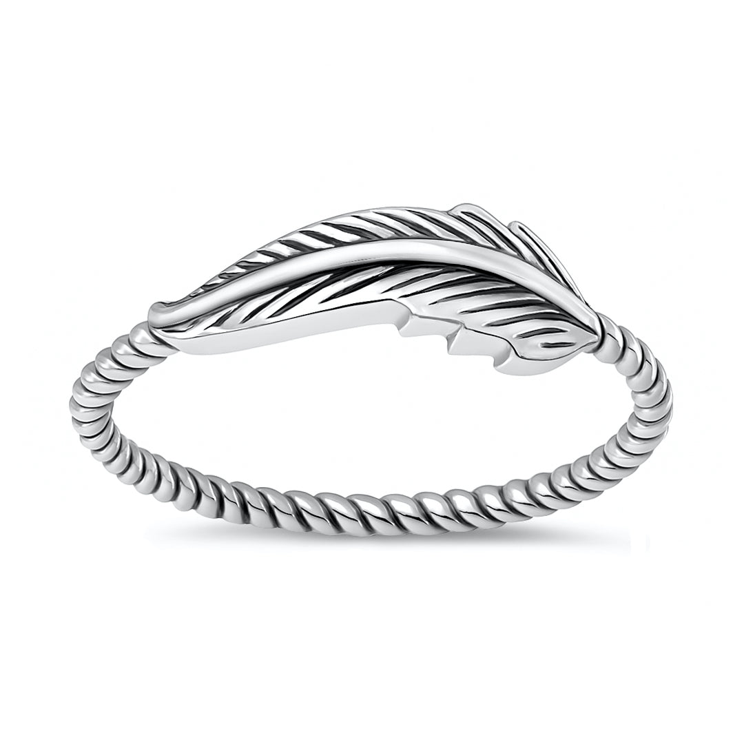 Silver Ring - Feather