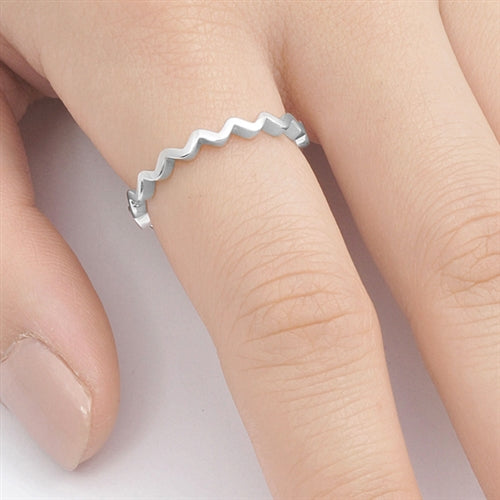 Silver Wavy Ring