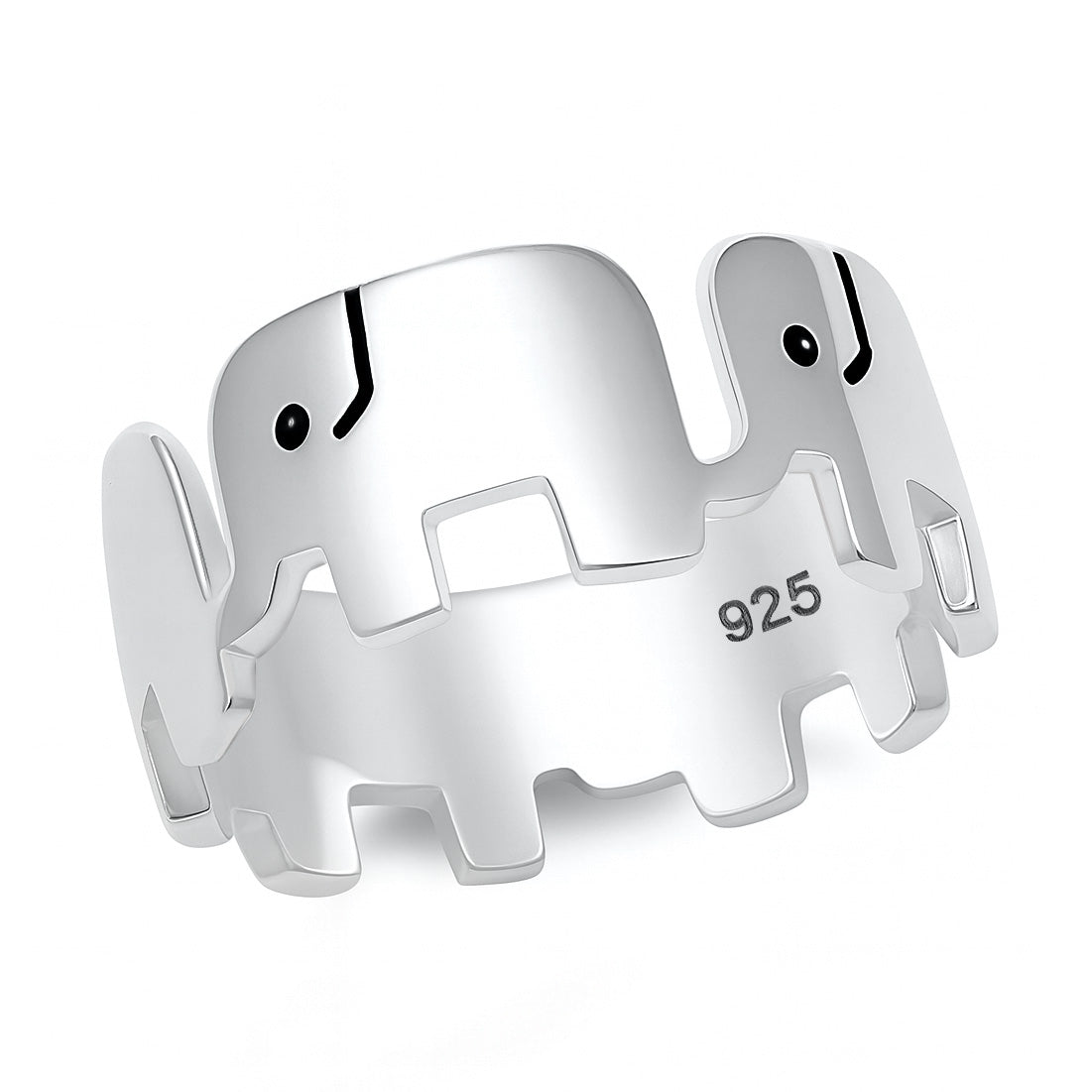 Silver Ring - Lucky Elephants