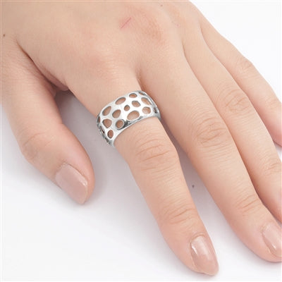 Silver Ring - Freeform Holes