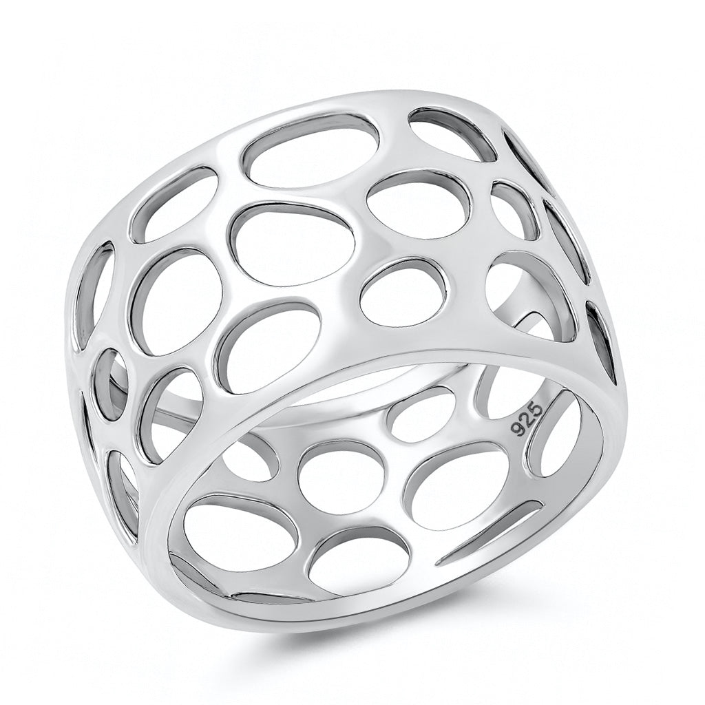 Silver Ring - Freeform Holes