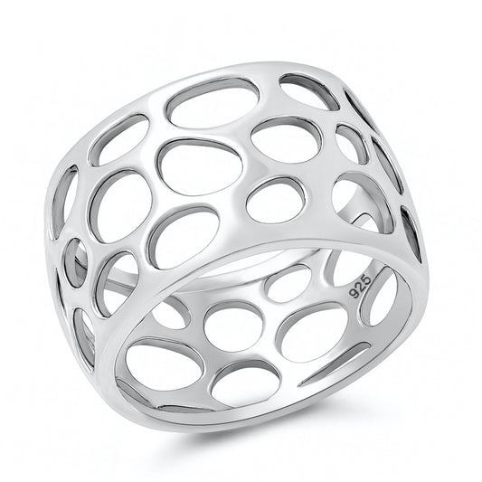 Silver Ring - Freeform Holes