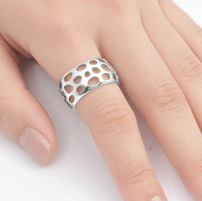 Silver Ring - Freeform Holes