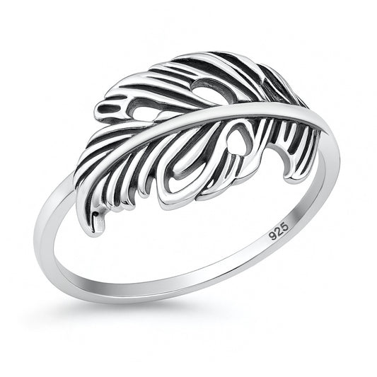 Silver Ring - Feather