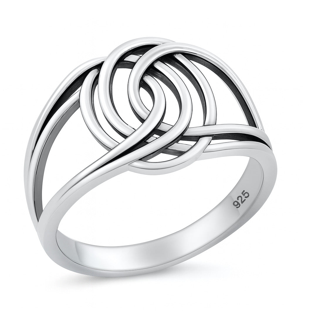 Silver Ring - Freeform Knot