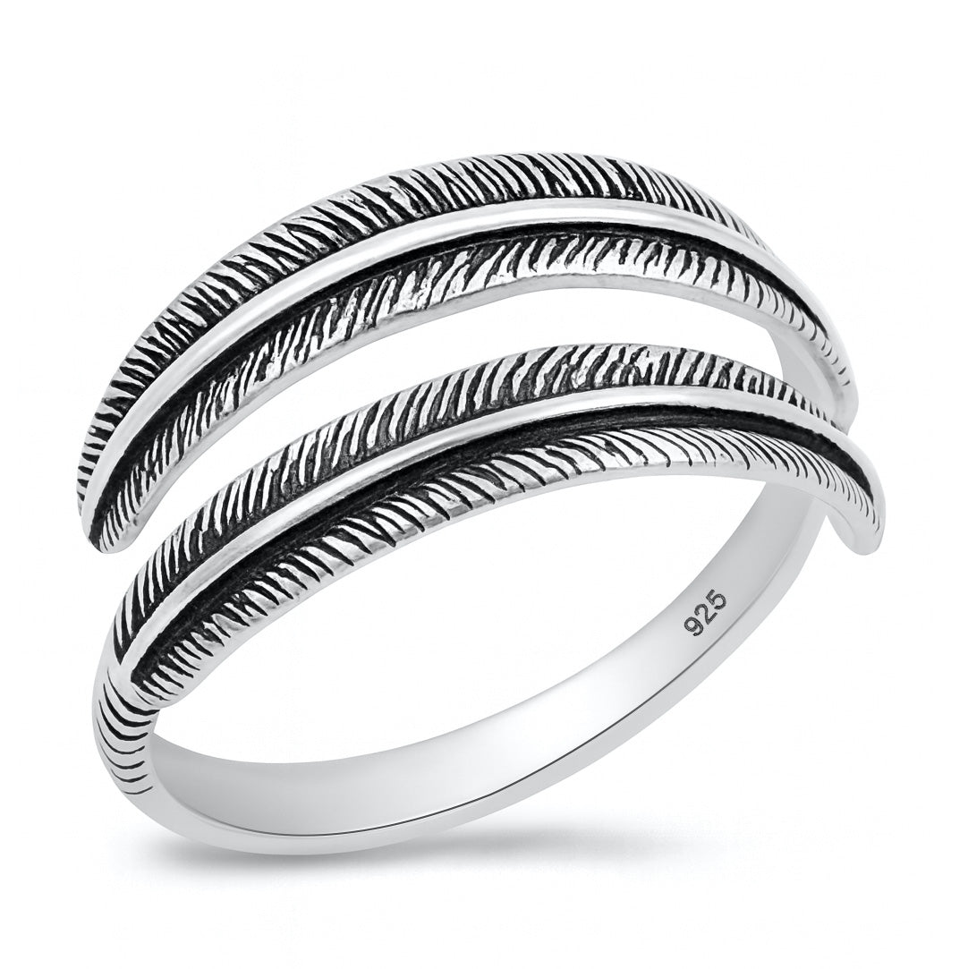 Silver Ring - Feather