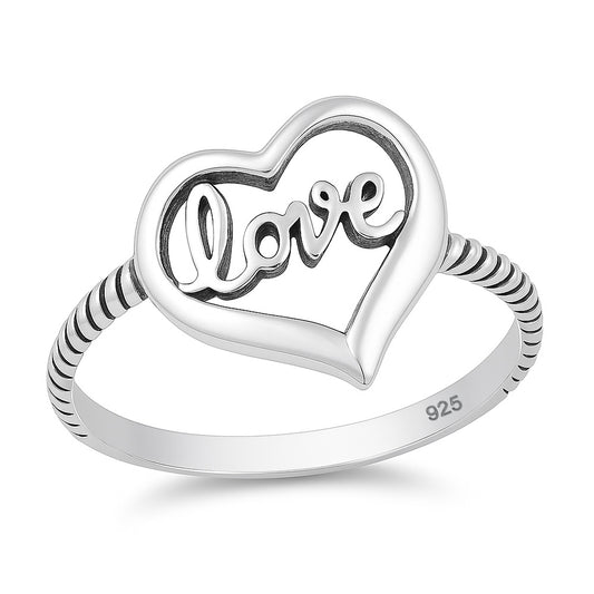 Silver Ring - Heart/Love