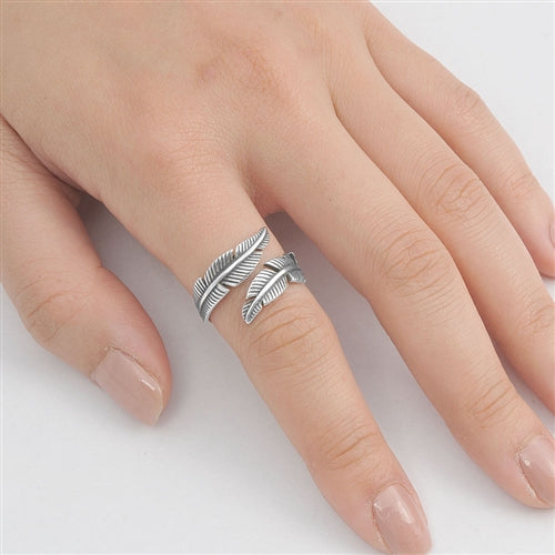 Silver Ring - Feather