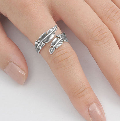 Silver Ring - Feather