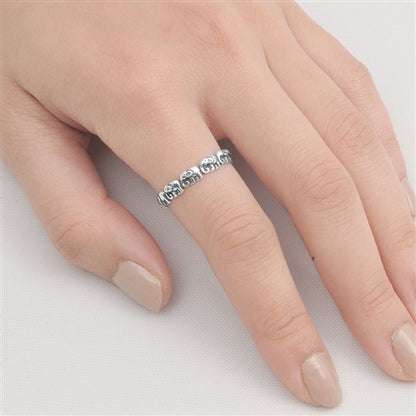 Silver Ring - Elephants