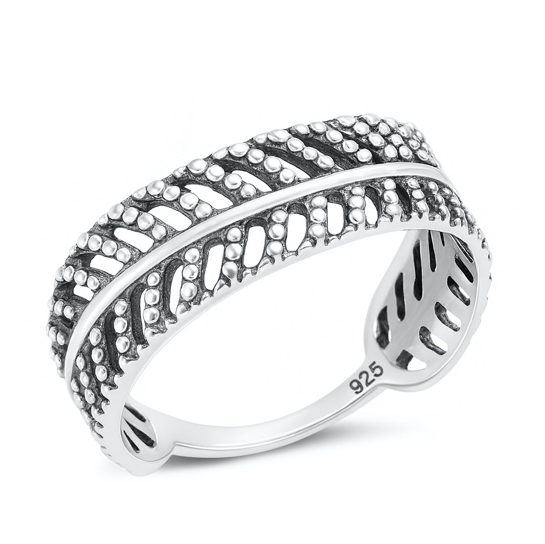 Silver Leaf Ring