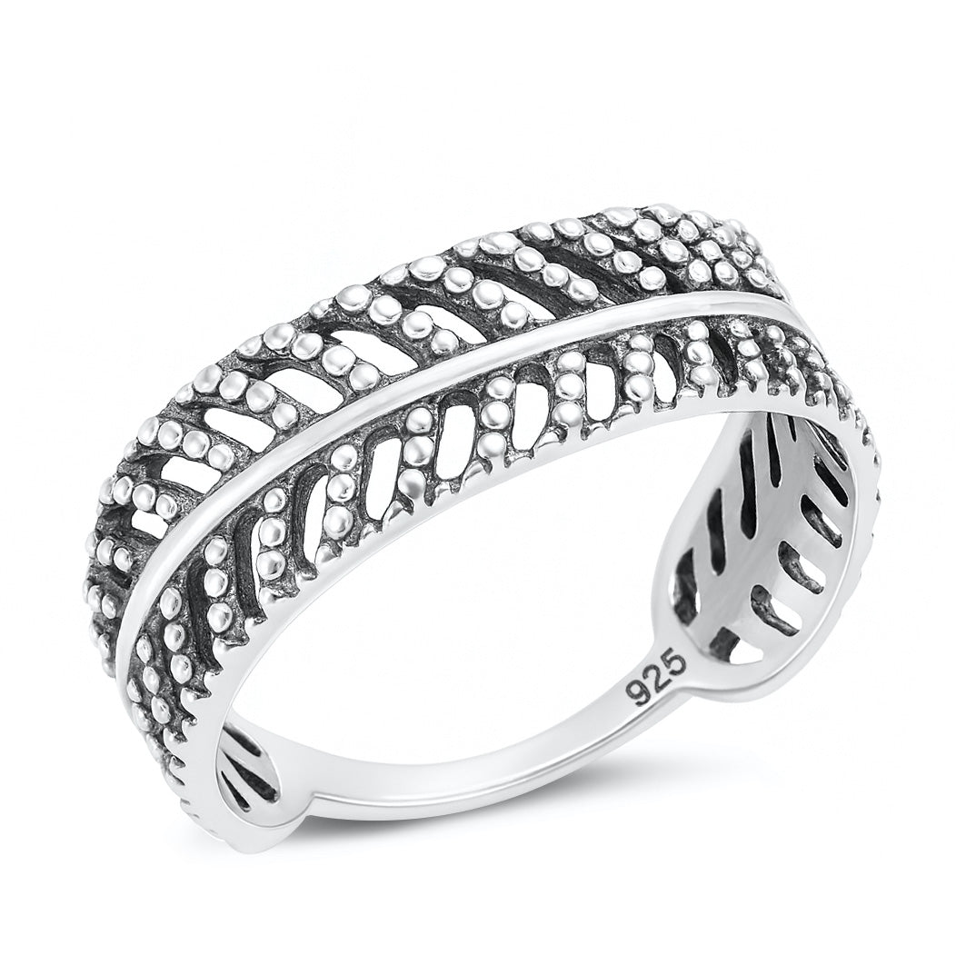 Silver Leaf Ring