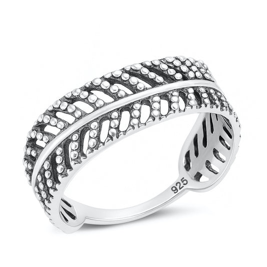 Silver Leaf Ring