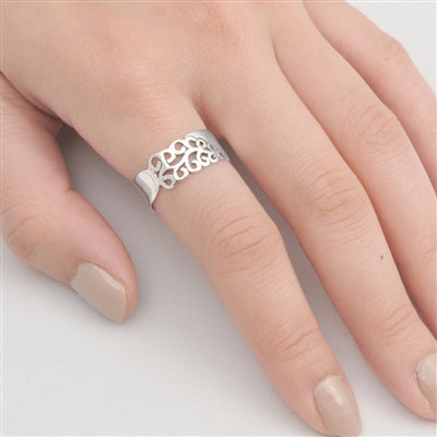 Silver Ring - Band w/ Vines