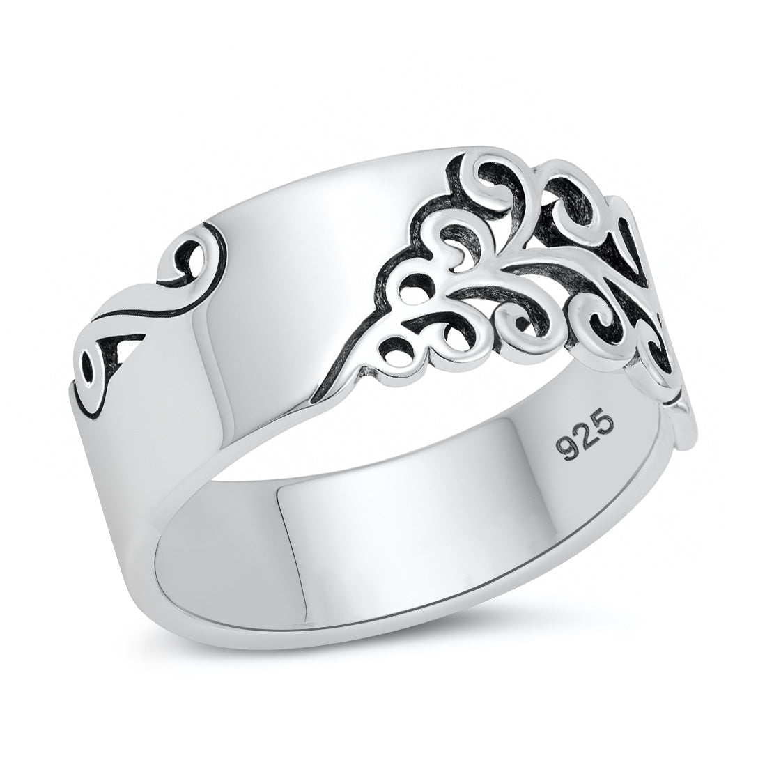 Silver Ring - Band w/ Vines