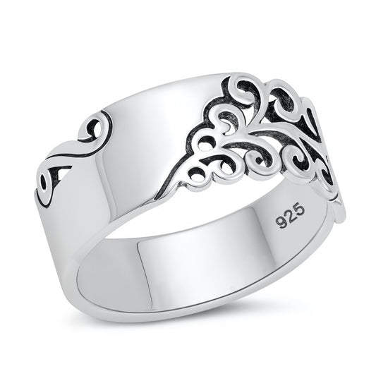 Silver Ring - Band w/ Vines