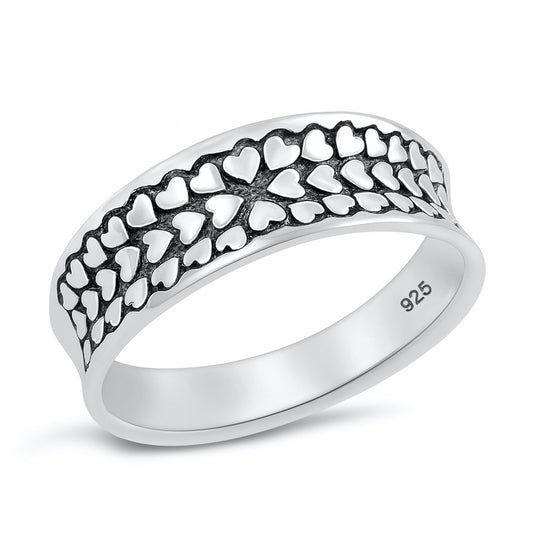 Silver Ring - Hearts