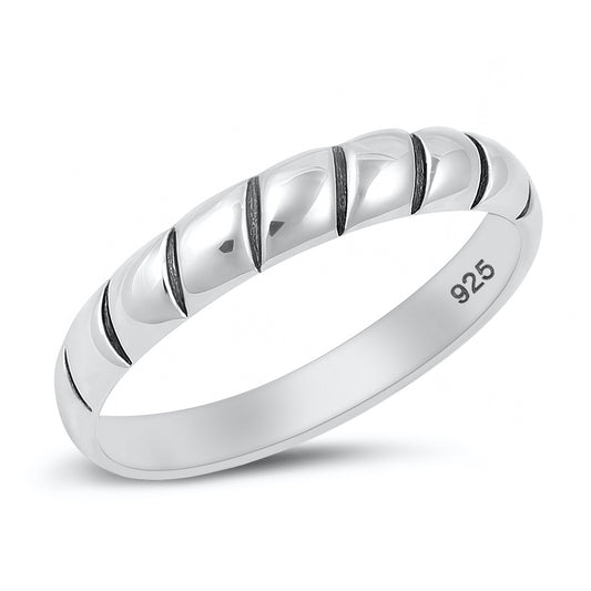 Silver Lines Band Ring