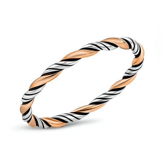 Silver Twisted Ban Ring