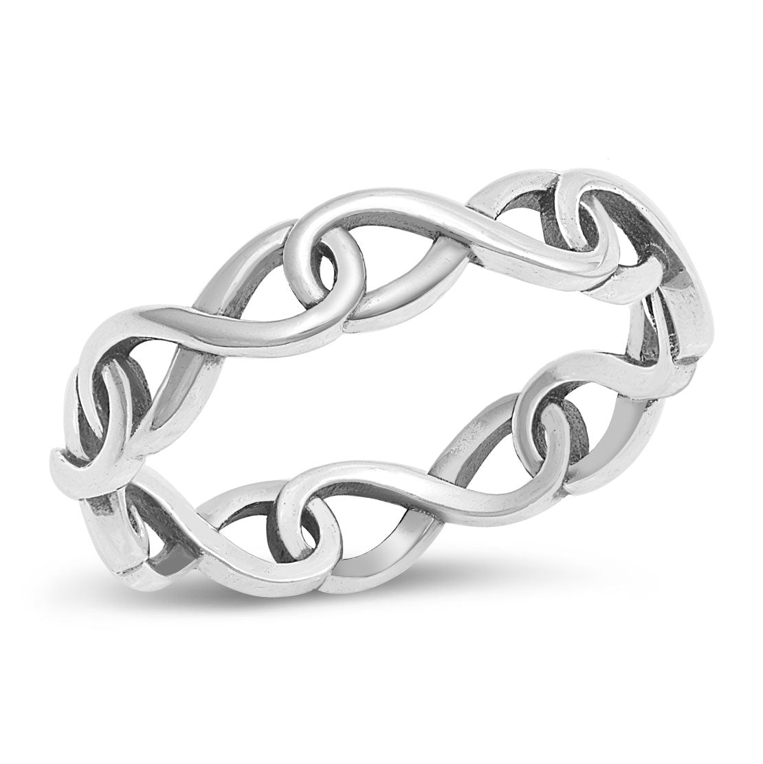 Silver Ring - Intertwined Infinity