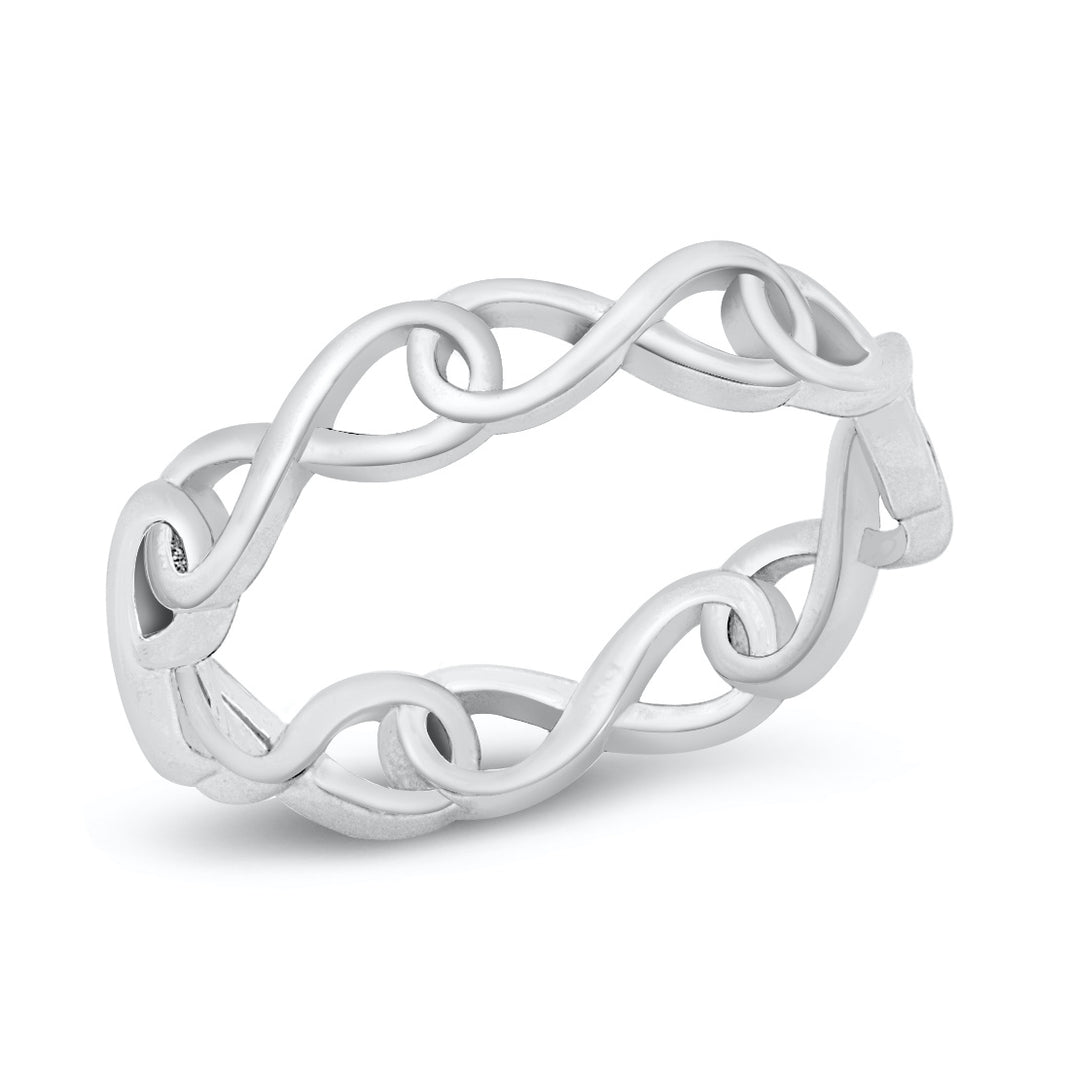 Silver Ring - Wraparound Infinity