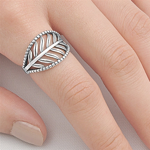 Silver Ring - Leaf