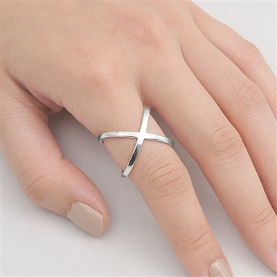 Silver Ring - Criss Cross