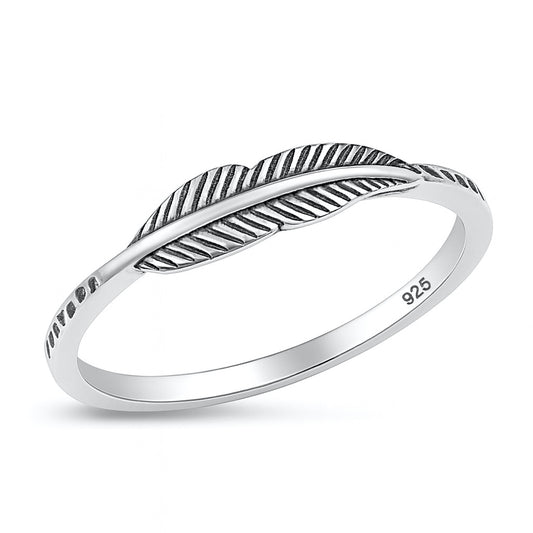 Silver Ring - Feather