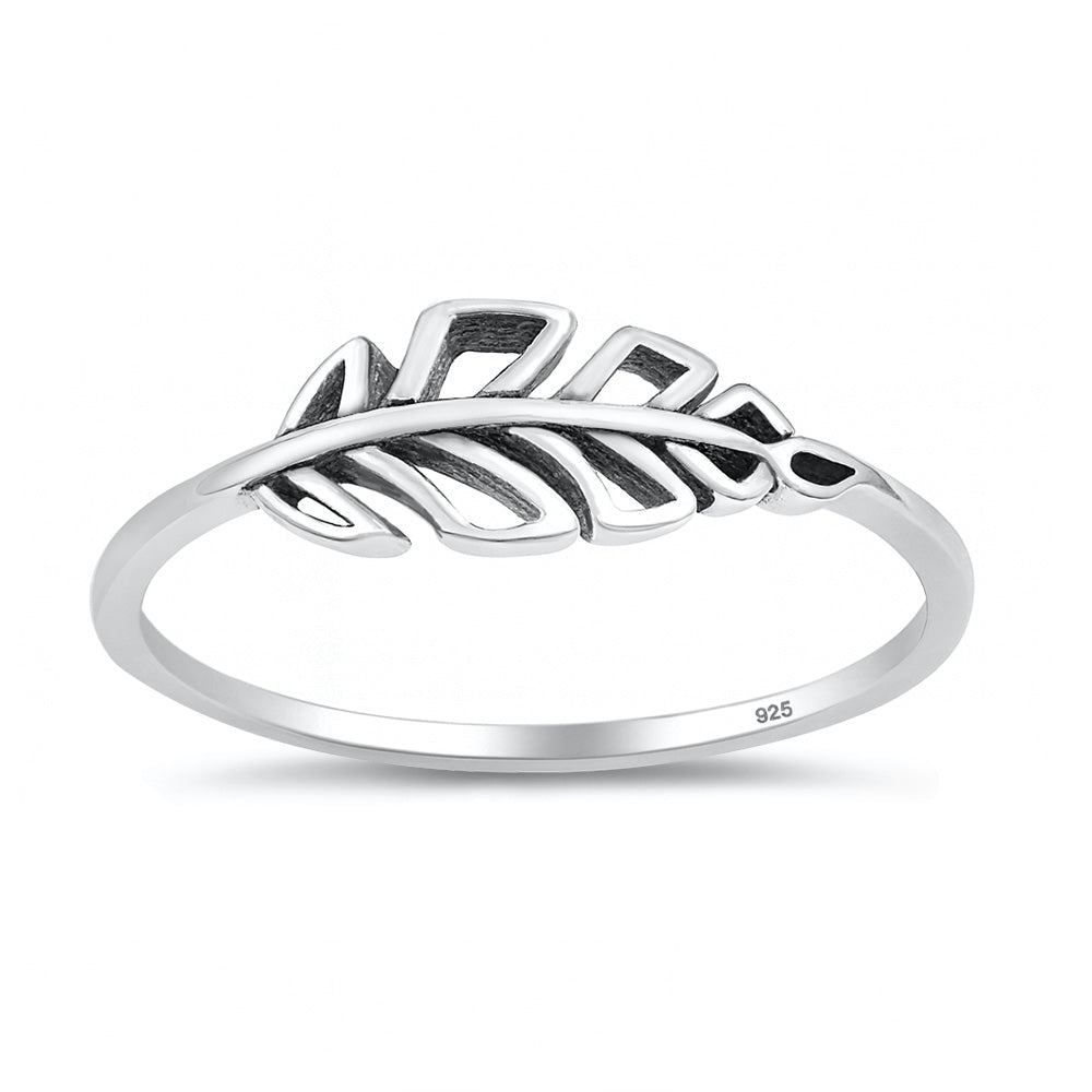Silver Ring - Open Leaf