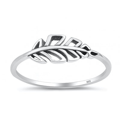 Silver Ring - Open Leaf
