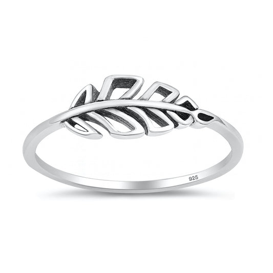 Silver Ring - Open Leaf