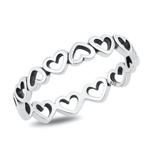 Silver Ring - Hearts