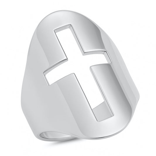 Silver Ring - Cross