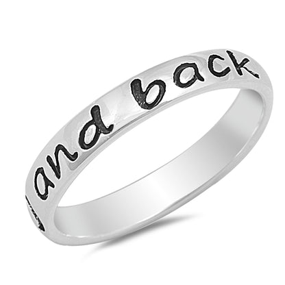 Silver Ring - Moon and Back