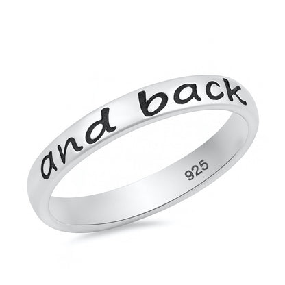 Silver Ring - Moon and Back