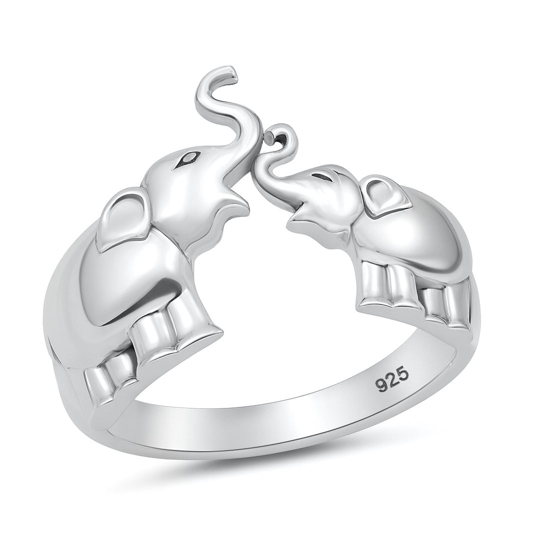 Silver Ring - Elephants