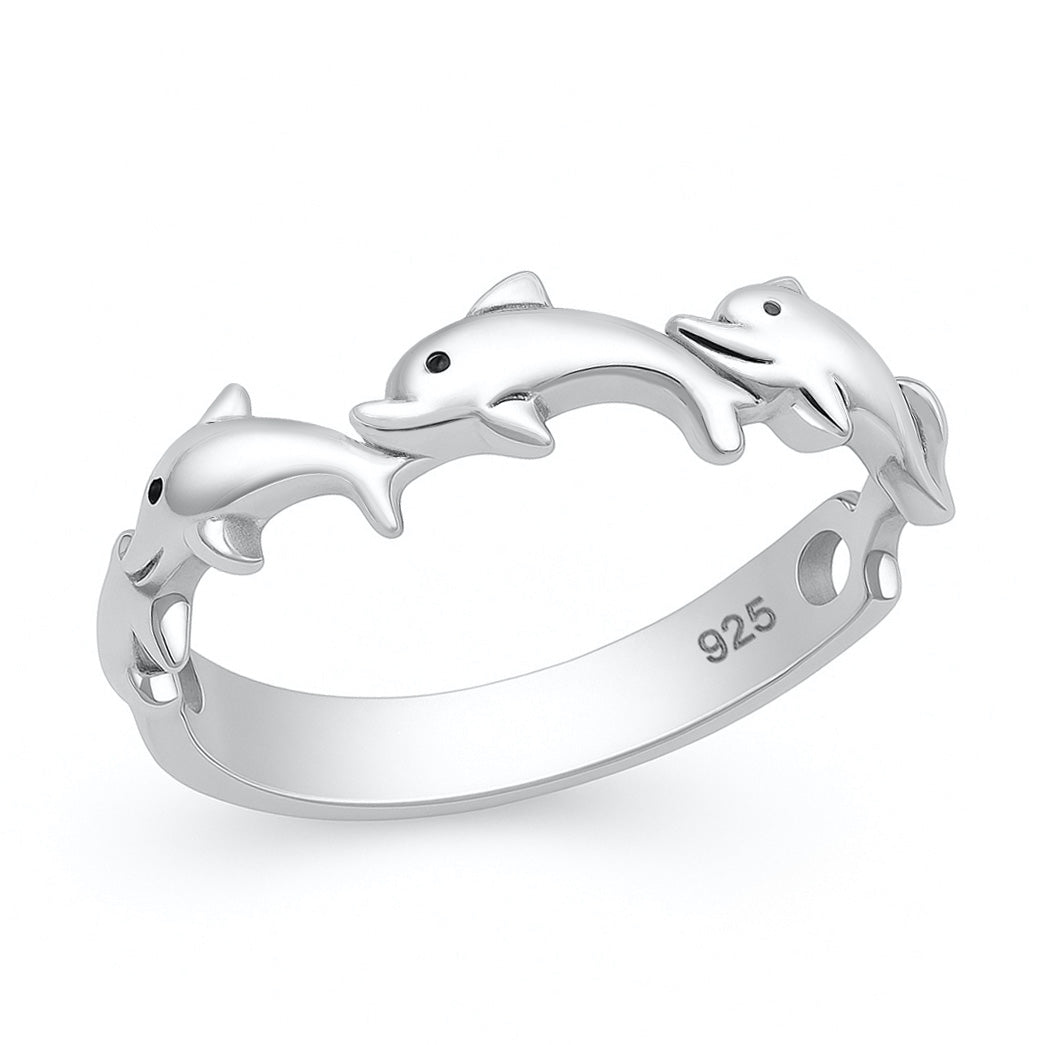 Silver Ring - Dolphins